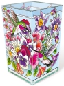 Amia 42521 Hummingbirds Alight Rectangular Vase Votive Holder