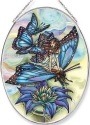 Special Sale SALE42654 AMIA Glass 42654 Wishes Have Wings Large Oval Suncatcher