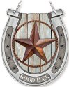 Amia 42736 Rustic Texas Star Horseshoe Suncatcher