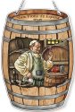 Amia 42767 The Wine Maker Wine Barrel Suncatcher