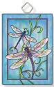 Amia 42935 Contemporary Dragonflies Rectangle Suncatcher