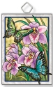 Amia 42937 Butterflies and Orchids Rectangle Suncatcher