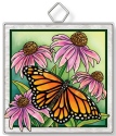 Amia 42938 Butterfly and Cornflowers Square Suncatcher