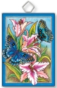 Amia 42939 Butterflies and Lilies Rectangle Suncatcher