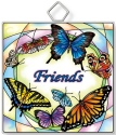 Amia 42944 Friends Rainbow B.Flies Square Suncatcher