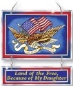 Amia 5189 Land of the Free Military Banner Suncatcher