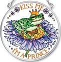 Amia 5585 Kiss Me I'm A Prince Small Circle Suncatcher