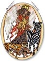 Amia 5636 African Angel Large Oval Suncatcher