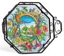 Amia 5713 Scene with Traditional Hummingbirds Tray