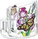Amia 5751 Irises and Butterfly Pencil Holder