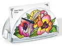 Amia 5770 Fancy Pansies Business Card Holder