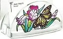 Amia 5771 Irisies and Butterfly Business Card Holder