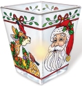 Amia 5790 Santa and Reindeer Petite Votive Holder