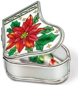 Amia 5890 Poinsettia Stocking Jewelry Box