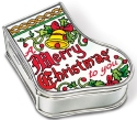 Amia 5899 Merry Christmas Stocking Jewelry Box