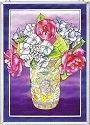 Amia 5911 Rose and Hydrangea Window Panel