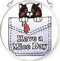 Amia 6132 Have A Mice Day Small Circle Suncatcher