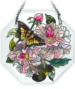 Amia 6191 Peonies Small Beveled Octagon Suncatcher