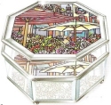Amia 6524 The Flower Market Octagon Jewelry Box