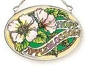 Amia 6780 Appleblossom Hope Small Oval Suncatcher