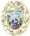 Amia 6917 Dolphin Reef Medium Oval With Seashells