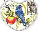 Amia 7333 Bluebird Heart Suncatcher