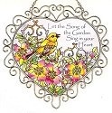 Amia 7381 Garden Song Heart Suncatcher