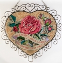 Amia 7388 Rose Heart Suncatcher