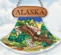 Amia 7430 Alaska Eagle Ulu Shaped Suncatcher