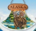 Amia 7442 Alaska Moose Ulu Shaped Suncatcher