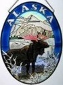 Amia 7459 Alaska Moose Medium Oval Suncatcher