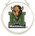 Amia 7528 Marshall University Thundering Herd Beveled Medium Circle Suncatcher