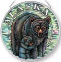 Amia 7581 Alaska Bear Cub Medium Circle Suncatcher