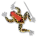 Amia 7712 Red Back Poison Dart Frog Frog Shaped Suncatcher