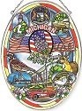 Amia 7756 Michigan Large Oval Suncatcher