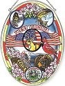 Amia 7757 West Virginia Large Oval Suncatcher