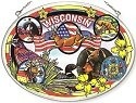 Amia 7770 Wisconsin Large Oval Suncatcher