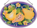 Amia 7804 Pears Medium Oval Suncatcher