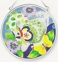 Amia 7820 Swan Medium Circle Suncatcher