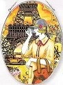 Amia 7874 Paris Adventure Large Oval Suncatcher