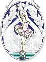 Amia 8129 Ballet Dancer Medium Oval Suncatcher