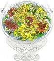 Amia 8139 Sunflowers Jumbo Circle Suncatcher