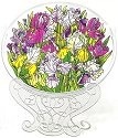 Amia 8140 Field of Iris Jumbo Circle Suncatcher