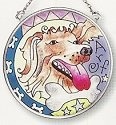 Amia 8276 Dog Small Circle Suncatcher