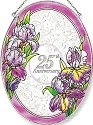 Amia 8378 25th Anniversary Large Oval Suncatcher