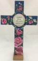 Amia 8827 Dragonfly and Floral Cross With Base