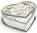 Amia 8928 25th Anniversary Heart Shaped Jewelry Box