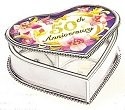 Amia 8929 50th Anniversary Heart Shaped Jewelry Box