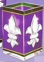 Amia 9280 Fleur de Lis Rectangular Vase Votive Holder