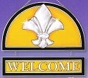 Amia 9286 Gold Welcome Panel Fleur de Lis